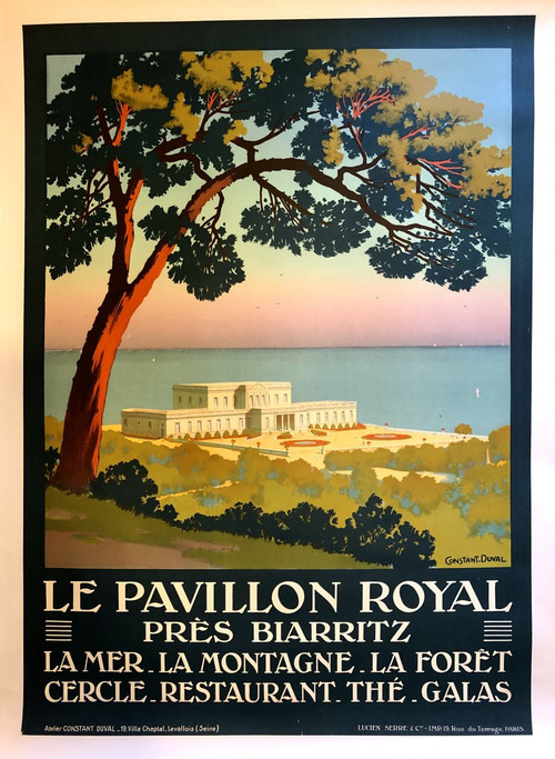 Poster 1920 Le Pavillon Royal Près Biarritz By Constant-duval (1877-1956).