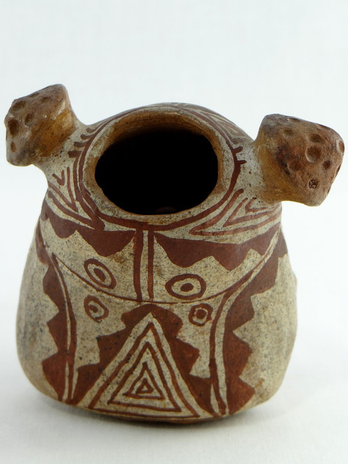 Pérou, Culture Mochica, Ancien Vase Portrait Figurant Une Tête Masculine.