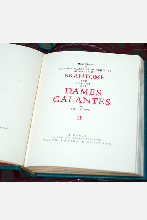 Curiosa: BRANTOME "VIE DES DAMES GALANTES" 3 volumes