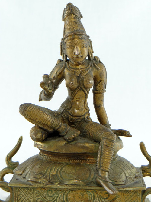 India, Early 20th Century, Bronze Sculpture Of Parvati.