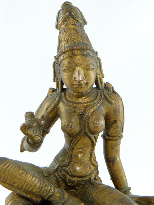 India, Early 20th Century, Bronze Sculpture Of Parvati.