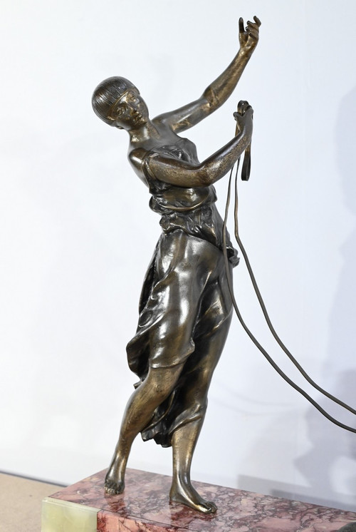 Sculpture in Regula and Marble, Art Deco - Early 20th century