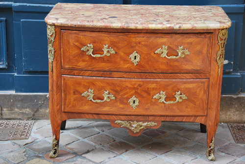 Commode En Placage D Period Régence XVIII