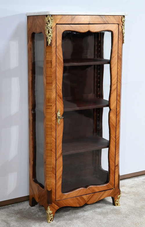 Small Rosewood Display Case, Louis XV Style - Late 19th century