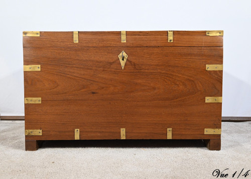 Teak Travel Trunk - Late 19th century