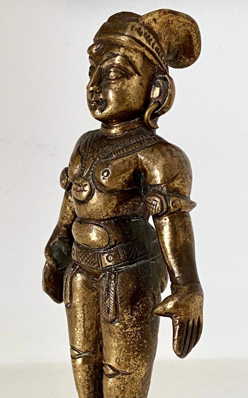 Indien, 1920er/1930er Jahre, Marapachi-Fruchtbarkeitspuppe aus Bronze.