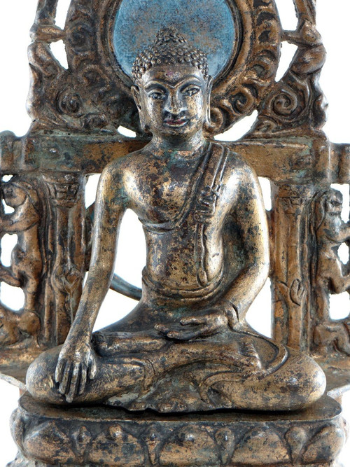 Birmanie, Début Du XXème Siècle, Autel Votif de Bouddha En Bronze.