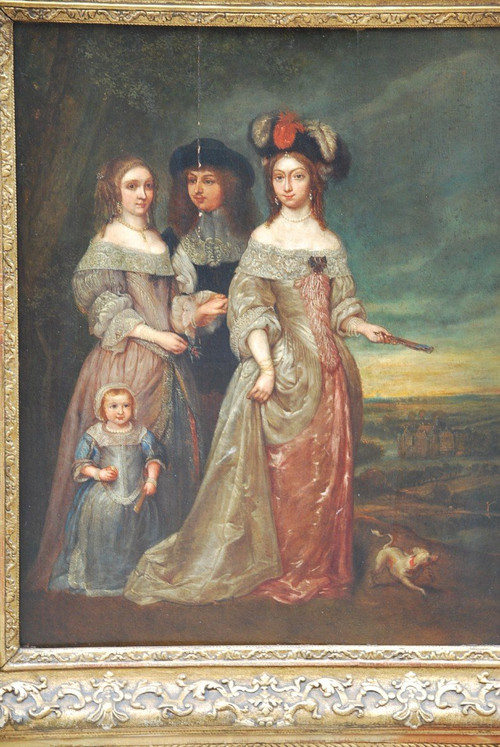 Family Portrait Workshop Of Netscher 17th Century