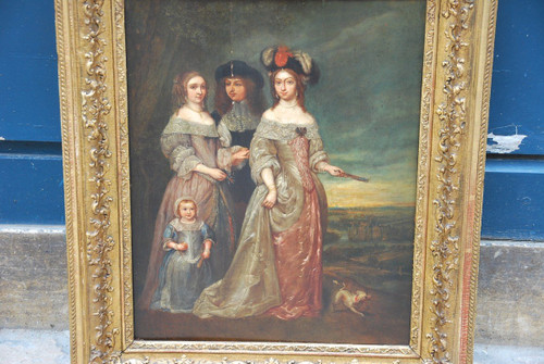 Family Portrait Workshop Of Netscher 17th Century