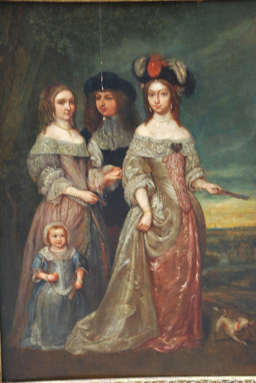 Family Portrait Workshop Of Netscher 17th Century