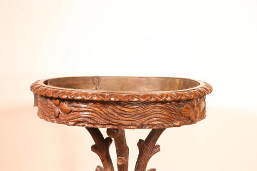 19th Century Black Forest Planter In Oak