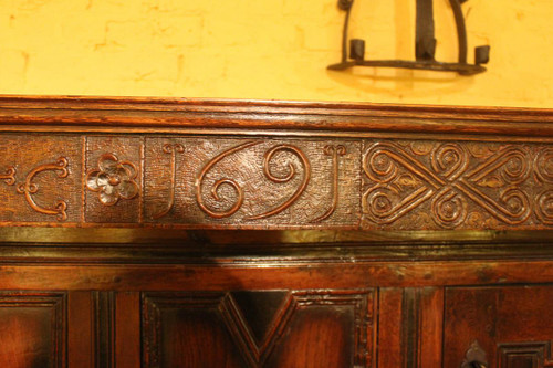 English Buffet Period James II 17 ° Century In Oak