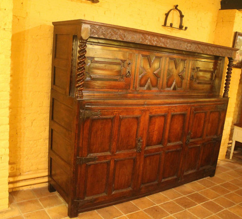 English Buffet Period James II 17 ° Century In Oak