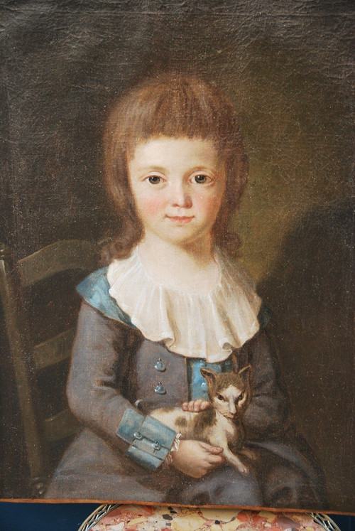 Charmant portrait du jeune Nouel  de Latouche Fin Du XVIIIe siècle