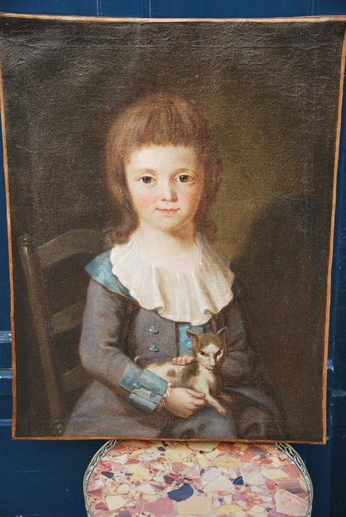 Charmant portrait du jeune Nouel  de Latouche Fin Du XVIIIe siècle