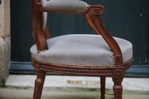 Paire de fauteuils d'époque Louis XVI.