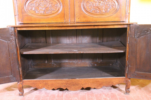 Buffet Two Corps Louis XV In Oak 18th Century France