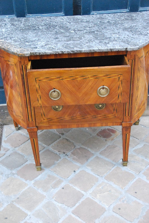 Louis XVI Period Half Moon Commode