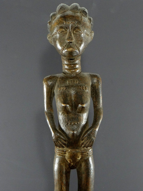 Côte d'Ivoire, Peuple Baoulé, Vers 1950, Statue Féminine Baoulé Ou Abron.