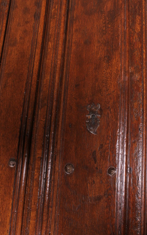 Coffee Table Formed With An Old 17th Century Spanish Door In Chestnut