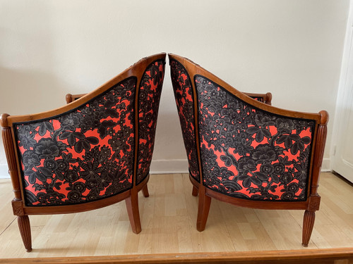 Pair of Art Deco armchairs in the style of Paul Follot