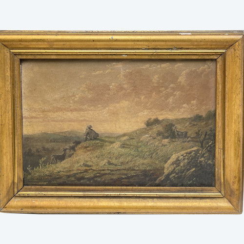 Ecole Française Du 19ème J. Lienard - Pastoral scene