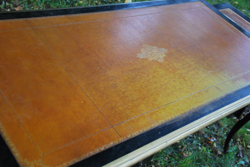 Flat Desk In Blackened Pear Wood, Louis XV