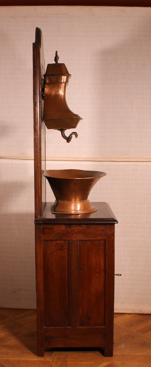 Lavabo Con Vasca In Rame - XIX Secolo-Francia