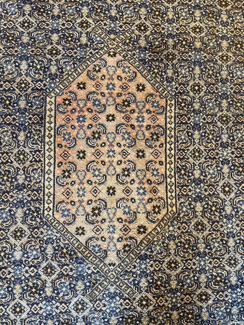 Persian Rug 3m37-2m34 with Blue Decor