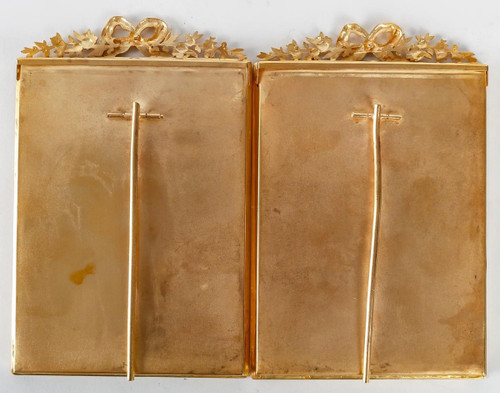 Pair Of Louis XVI Style Photo Frames In Gilt Bronze