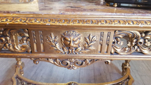 Center Table In Golden Wood Late Nineteenth