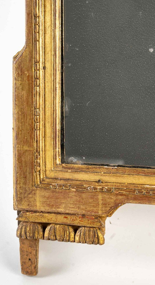 Louis XVI period Gilded Carved Wood Mirror