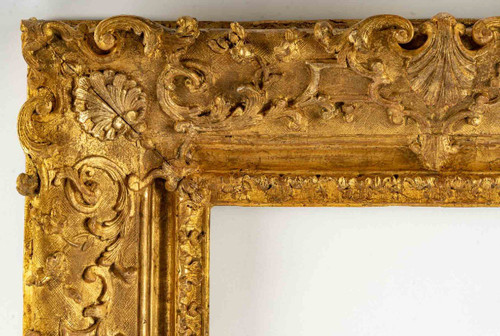 Very Beautiful Frame In Golden Carved Wood, Louis XIV Period - Regency