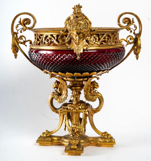 A Bohemian Crystal Table Center Cup Late Nineteenth Century