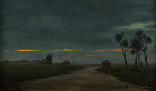 Paul Jamot (1863 - 1939) - Twilight in Flanders, Circa 1900