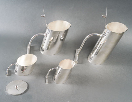 Tea And Coffee Service In Silver Metal