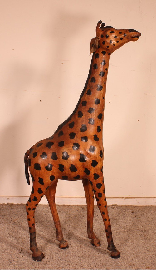 Girafe En Cuir 20° Siècle-angleterre