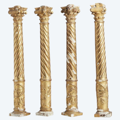 Suite Of Four Columns Louis XIV Style