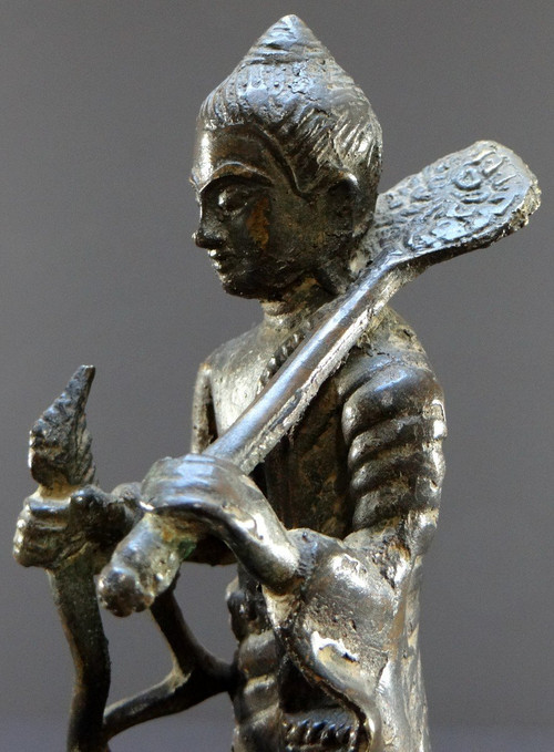 Cambodge, XIXème Siècle, Statue De Bouddha En Bronze.