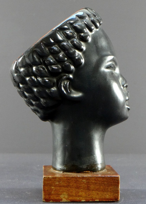 France Years 1950/1960, Africanist Ceramic Vide-poches Roger Capron Spirit.