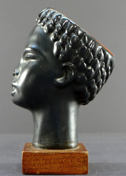 France Years 1950/1960, Africanist Ceramic Vide-poches Roger Capron Spirit.