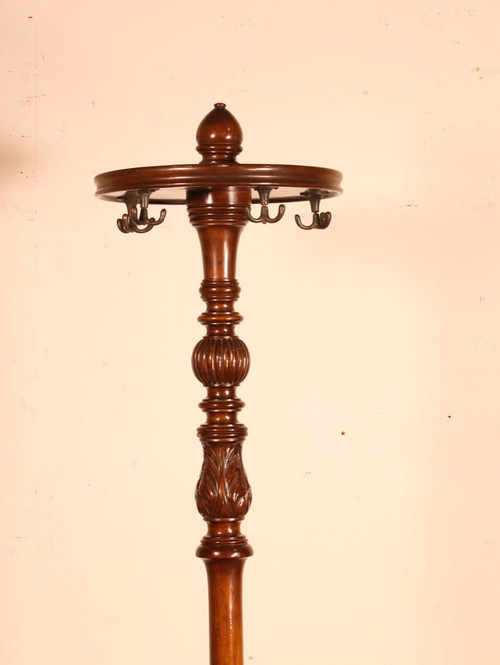 19th Century Mahogany Coat Rack