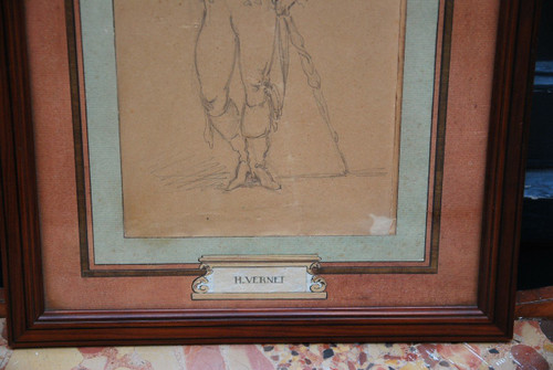 Dessin Dandy Par Horace Vernet  XIXe