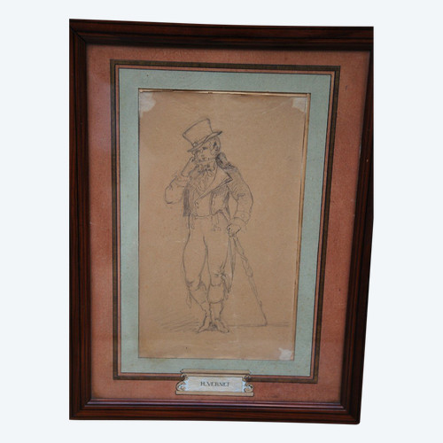 Dessin Dandy Par Horace Vernet  XIXe