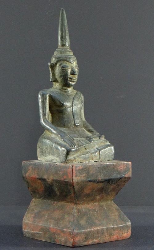 Laos, Début Du XIXème Siècle Ou Antérieur, Statue De Bouddha En Bronze.