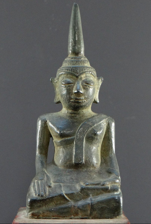 Laos, Début Du XIXème Siècle Ou Antérieur, Statue De Bouddha En Bronze.