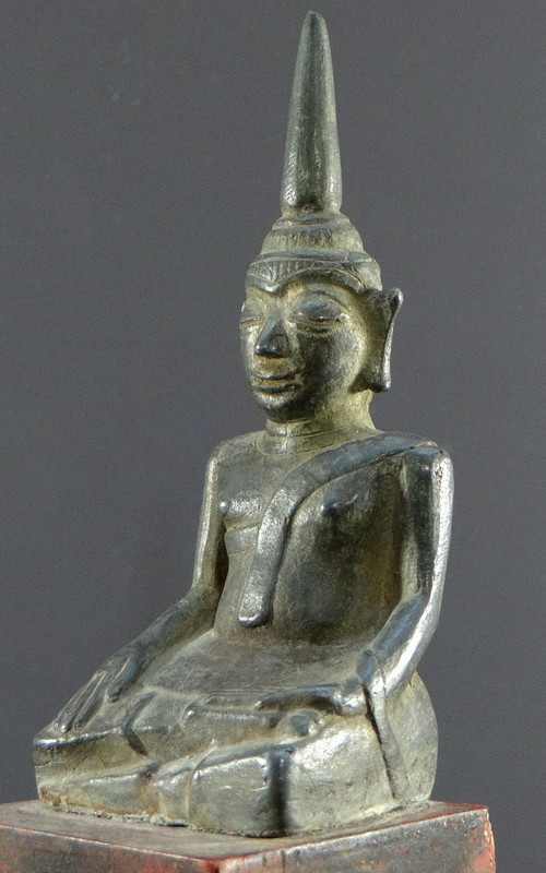 Laos, Début Du XIXème Siècle Ou Antérieur, Statue De Bouddha En Bronze.