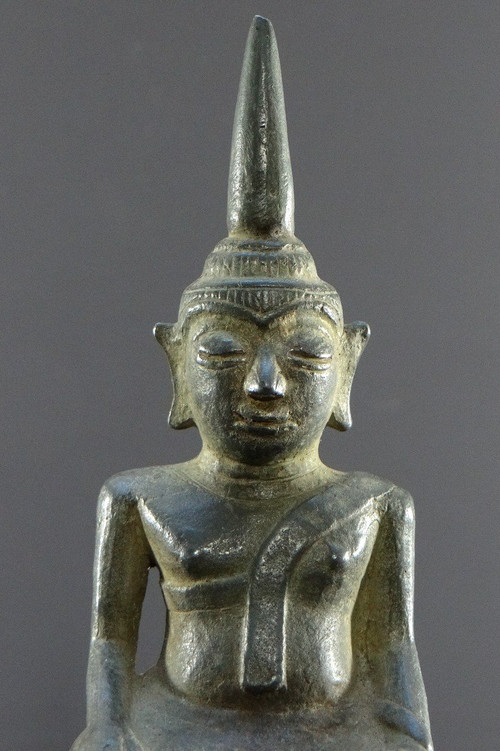 Laos, Début Du XIXème Siècle Ou Antérieur, Statue De Bouddha En Bronze.