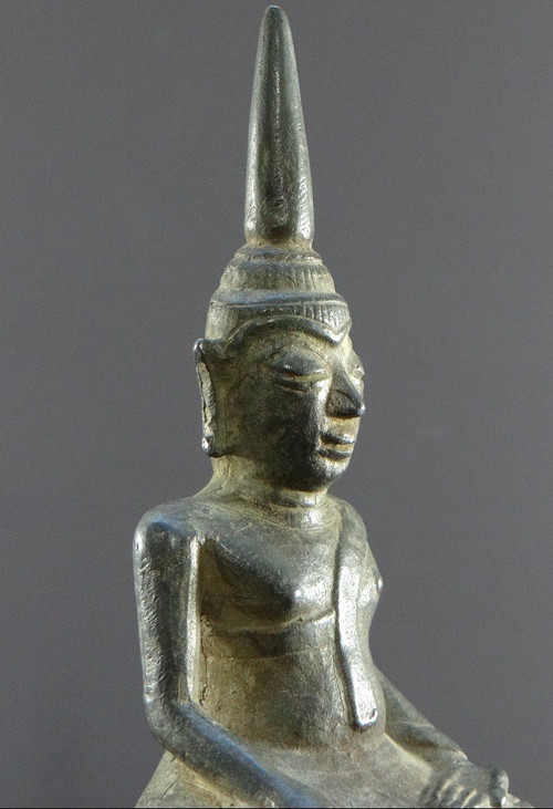 Laos, Début Du XIXème Siècle Ou Antérieur, Statue De Bouddha En Bronze.