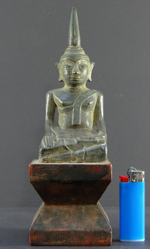 Laos, Début Du XIXème Siècle Ou Antérieur, Statue De Bouddha En Bronze.